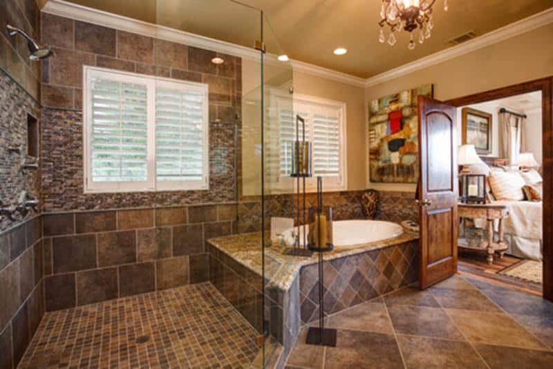 Beautiful Brown Bathroom Design Ideas, Brown Tile Bathroom