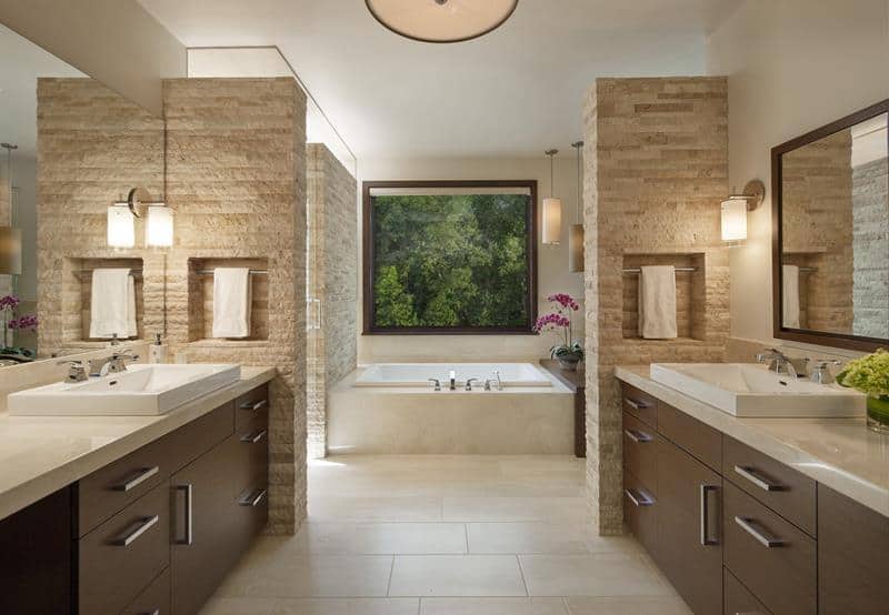 30 Beautiful Brown Bathroom Design Ideas Home Awakening