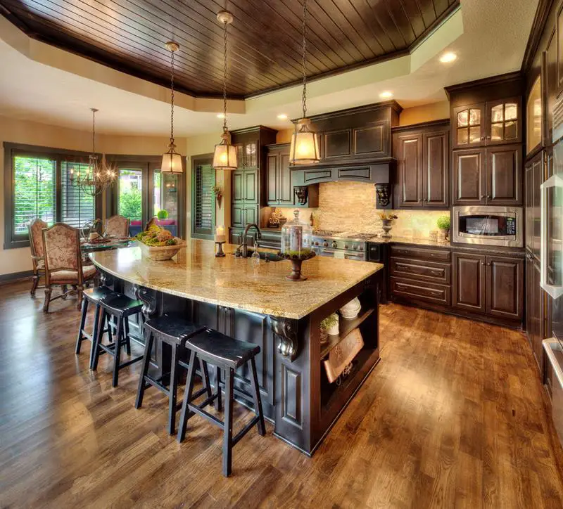 38 Stunning Dark Wood Kitchen Design Ideas (Photo Gallery) – Home Awakening