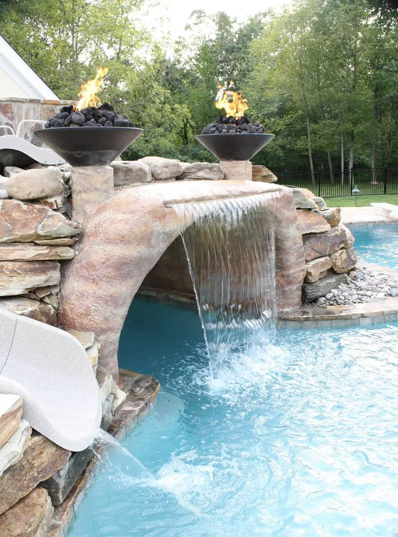 25+ Pool Waterfall Ideas and Designs (Photos) - Home Awakening