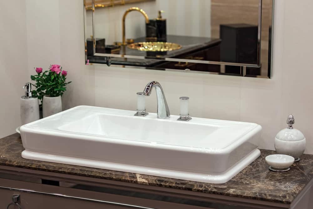 types of bathroom sink tops