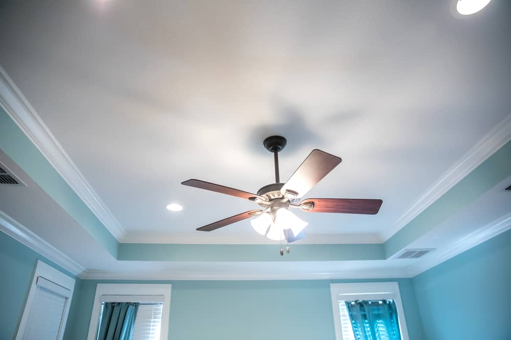 close up of ceiling fan