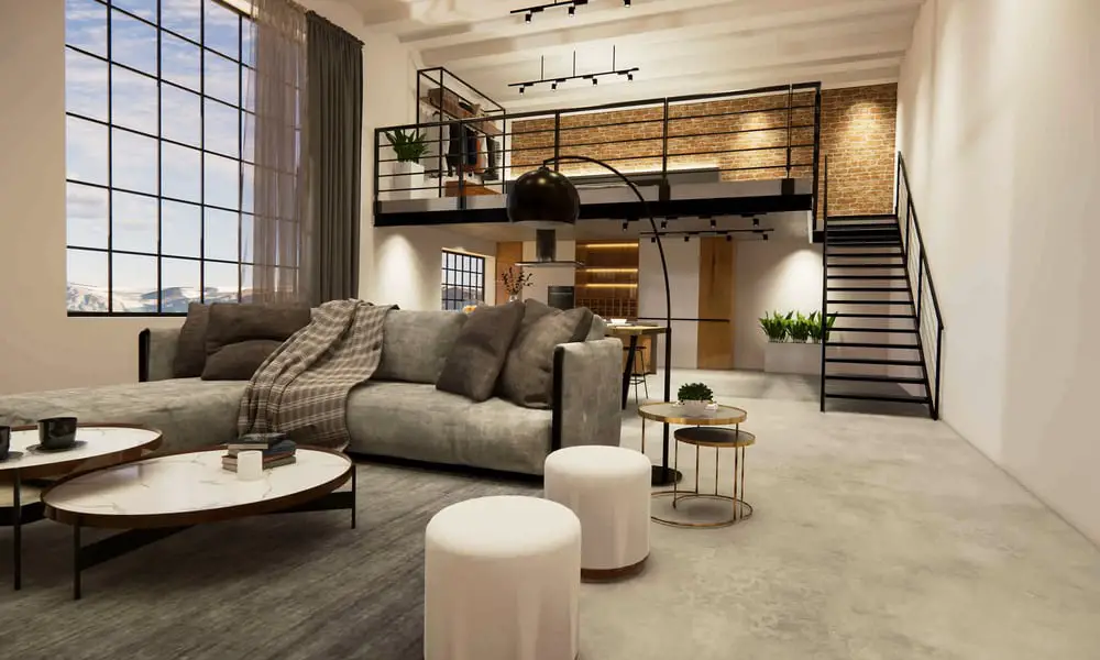 loft style duplex apartment
