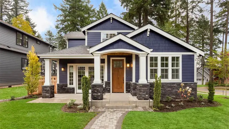 blue home exterior design ideas