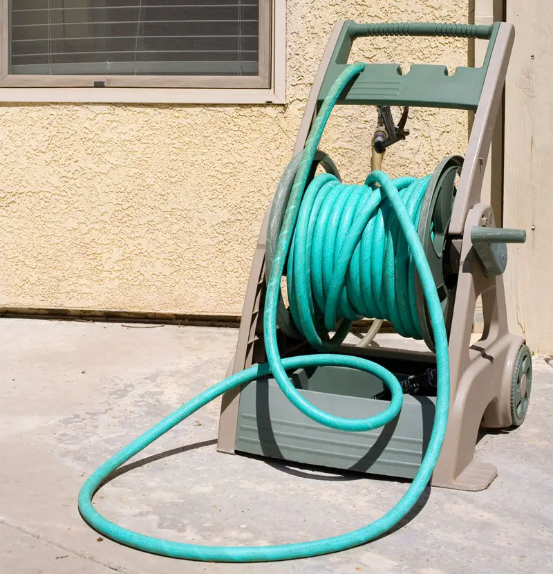 mobile garden hose cart