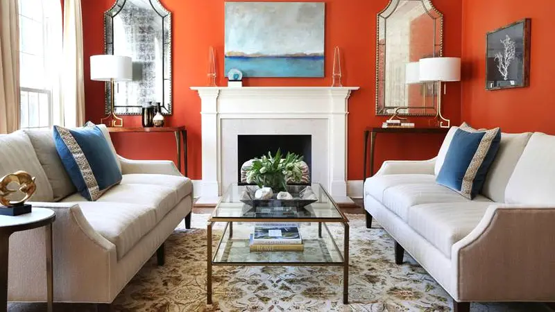 orange living room ideas
