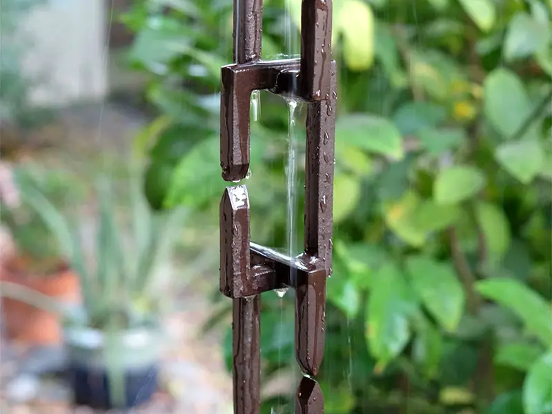 rain gutter chain